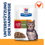  Hills Prescription Diet Feline C/d Multicare Urinary Stress + Metabolic Frischebeutel Für Katzen 12 X 85 G Frischebeutel