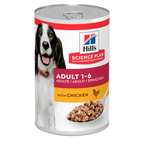  Hills Science Plan Canine Adult Huhn Dosenfutter Für Hunde 12 X 370 G Dosenfutter Mit Huhn