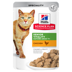 Hills Science Plan Feline Mature Adult 7+ Senior Vitality Huhn Frischebeutel Für Katzen 12 X 85 G Huhn Frischebeutel