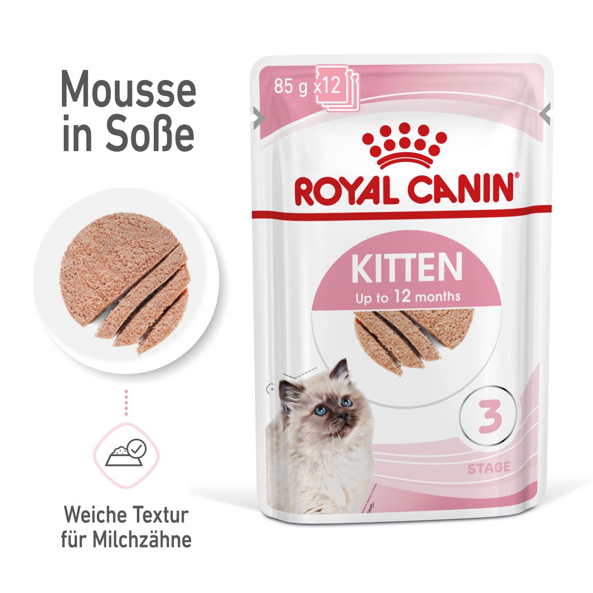  Royal Canin Kitten Frischebeutel Mousse 12 X 85 G Mousse Frischebeutel