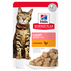  Hills Science Plan Feline Adult Light Huhn Frischebeutel Für Katzen 12 X 85 G Huhn Frischebeutel