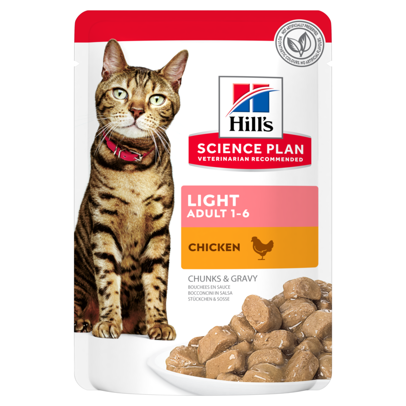 Hills Science Plan Feline Adult Light Huhn Frischebeutel Für Katzen 12 X 85 G Huhn Frischebeutel