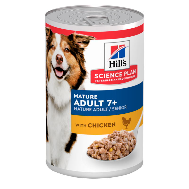  Hills Science Plan Canine Mature Adult 7+ Hund Huhn Dosenfutter 12 X 370 G Dosenfutter Mit Huhn