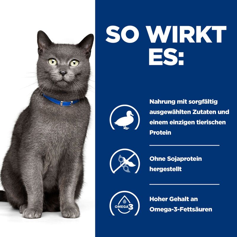  Hills D/d Katze Trockenfutter Für Sensible Katzen 1,5 Kg D/d Ente Mit Grünen Erbsen