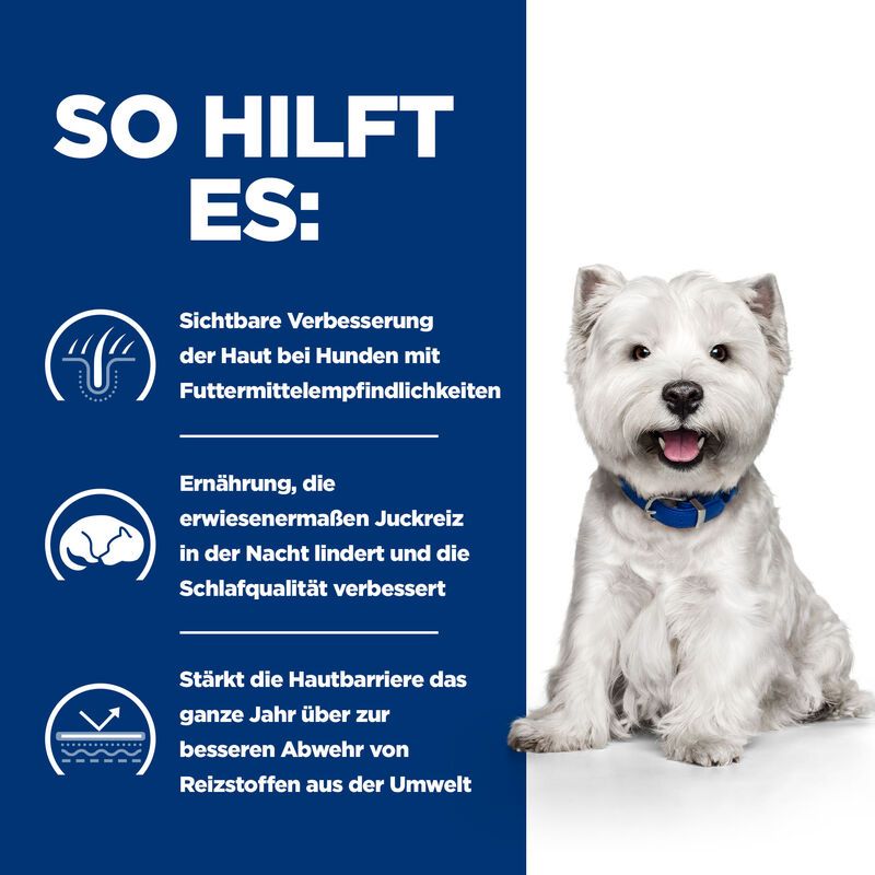  Hills Prescription Diet Canine Derm Complete Mini Trockenfutter Für Kleine Rassen 1,5 Kg Trockenfutter
