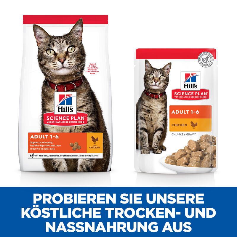  Hills Science Plan Feline Adult Trockenfutter Für Katzen 1,5 Kg Huhn Trockenfutter