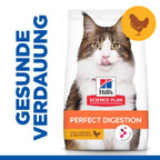  Hills Science Plan Feline Perfect Digestion Adult Trockenfutter Für Katzen 7 Kg Huhn & Reis Trockenfutter Für Katzen