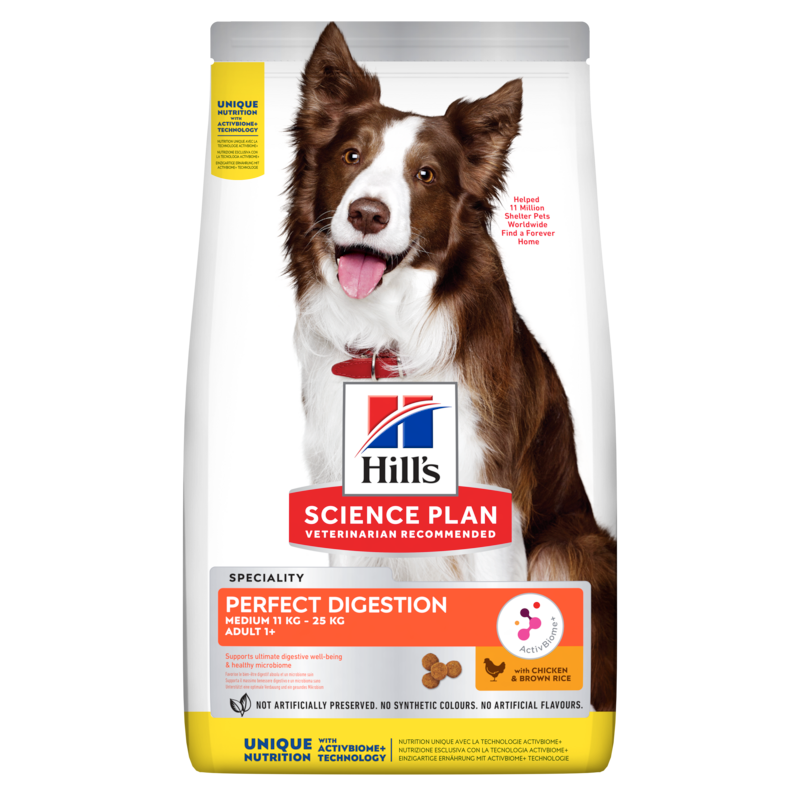  Hills Science Plan Canine Perfect Digestion Adult Medium Trockenfutter Für Hunde 14 Kg Huhn & Reis Trockenfutter