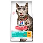  Hills Science Plan Feline Perfect Weight Adult Trockenfutter Huhn Für Katzen 4 X 2,5 Kg Trockenfutter