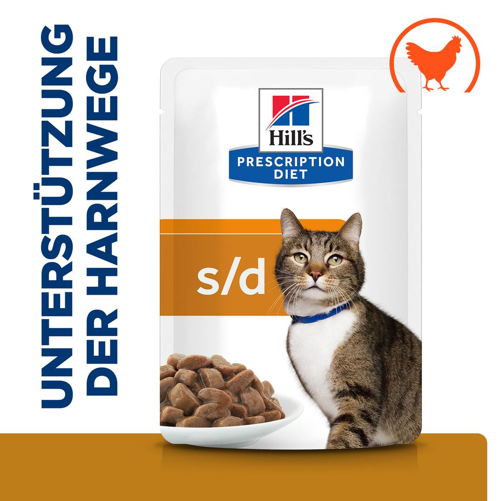  Hills Prescription Diet S/d Nassfutter Für Katzen Mit Huhn 12 X 85 G Frischebeutel