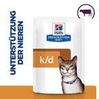  Hills Feline K/d Rind Frischebeutel Für Katzen 12 X Rind Frischebeutel