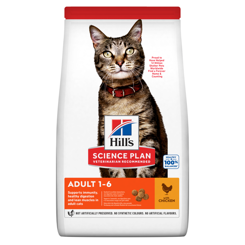  Hills Science Plan Feline Adult Trockenfutter Für Katzen 1,5 Kg Huhn Trockenfutter