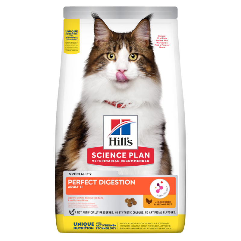  Hills Science Plan Feline Perfect Digestion Adult Trockenfutter Für Katzen 7 Kg Huhn & Reis Trockenfutter Für Katzen