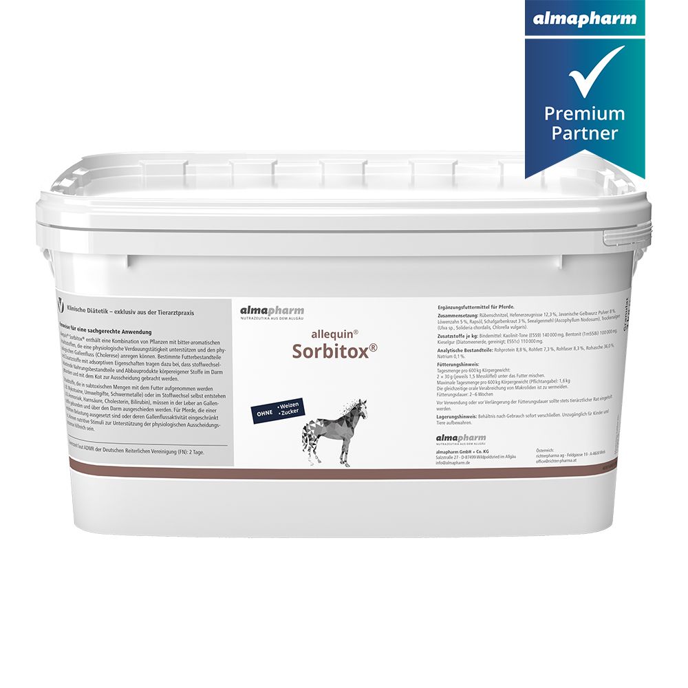  Almapharm Allequin Sorbitox Für Pferde 1,5 Kg Granulat Dose