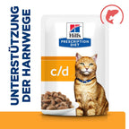  Hills Feline C/d Multicare Lachs Frischebeutel Für Katzen 12 X 85 G Lachs Frischebeutel