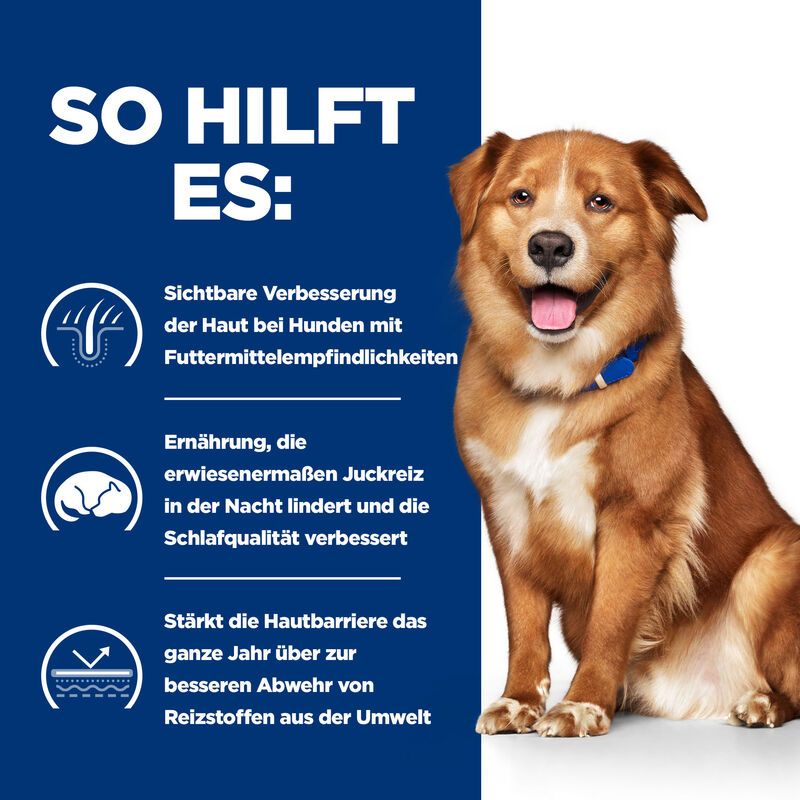  Hills Prescription Diet Canine Derm Complete Trockenfutter Für Hunde 1,5 Kg Trockenfutter