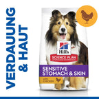  Hills Science Plan Canine Adult Sensitive Stomach & Skin Mit Huhn Trockenfutter 14 Kg Trockenfutter