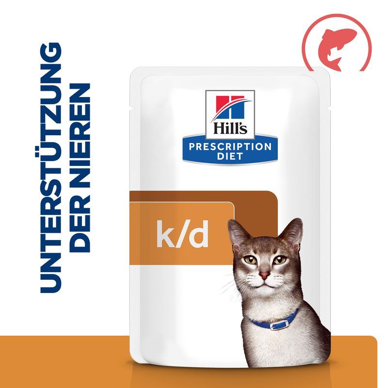  Hills Feline K/d Lachs Frischebeutel Für Katzen 12 X Lachs Frischebeutel