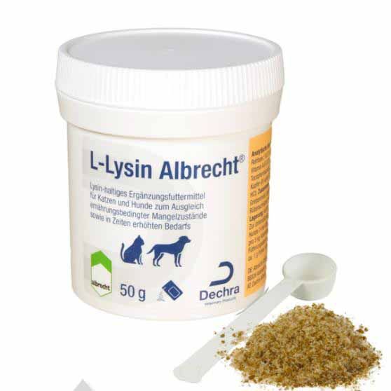  Dechra L-Lysin Für Hund Und Katze 50 G Pulver Dose